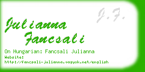 julianna fancsali business card